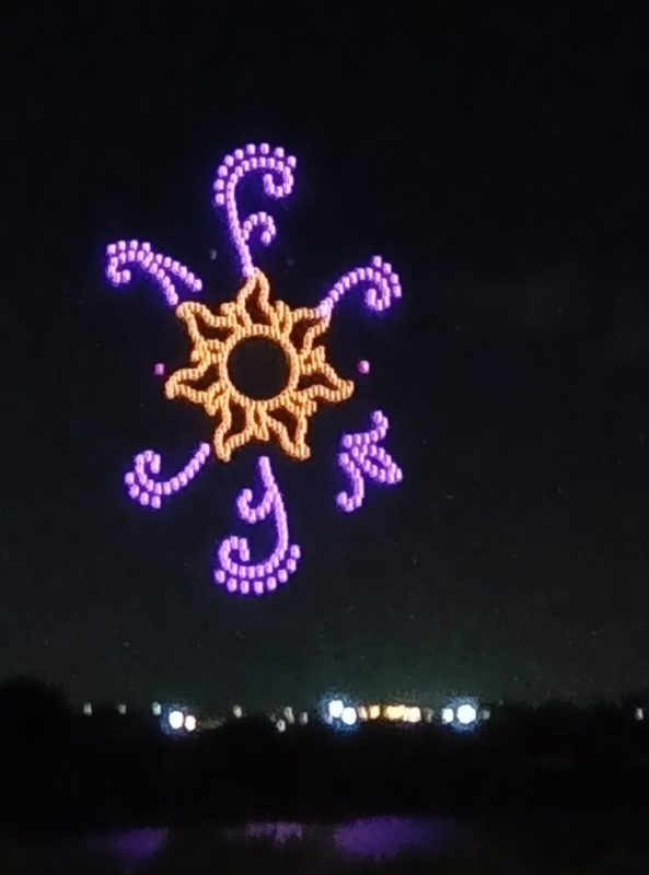 利根川花火大会・ドローンショー