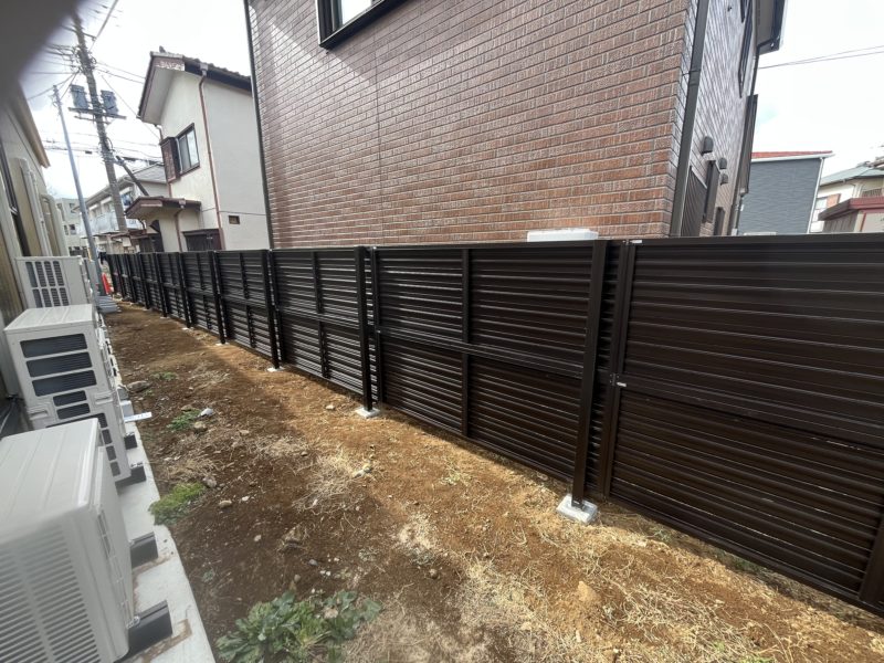 境界フェンス工事