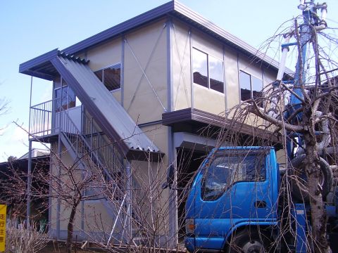 倉庫新築工事（山梨県）の施工事例