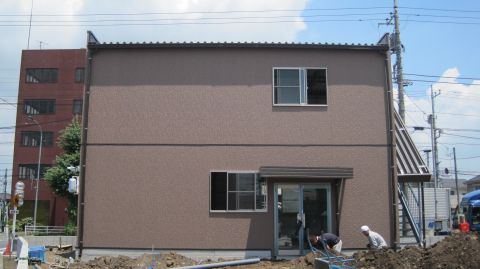 窯業系パラペット式　事務所（東京都昭島市）の施工事例
