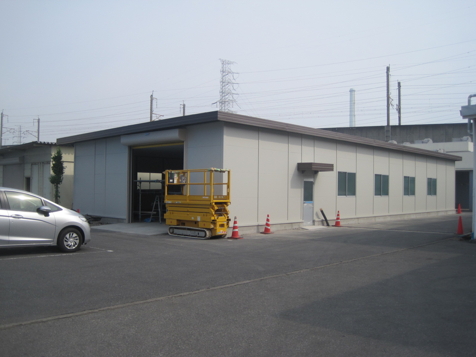 工場新築工事の施工写真