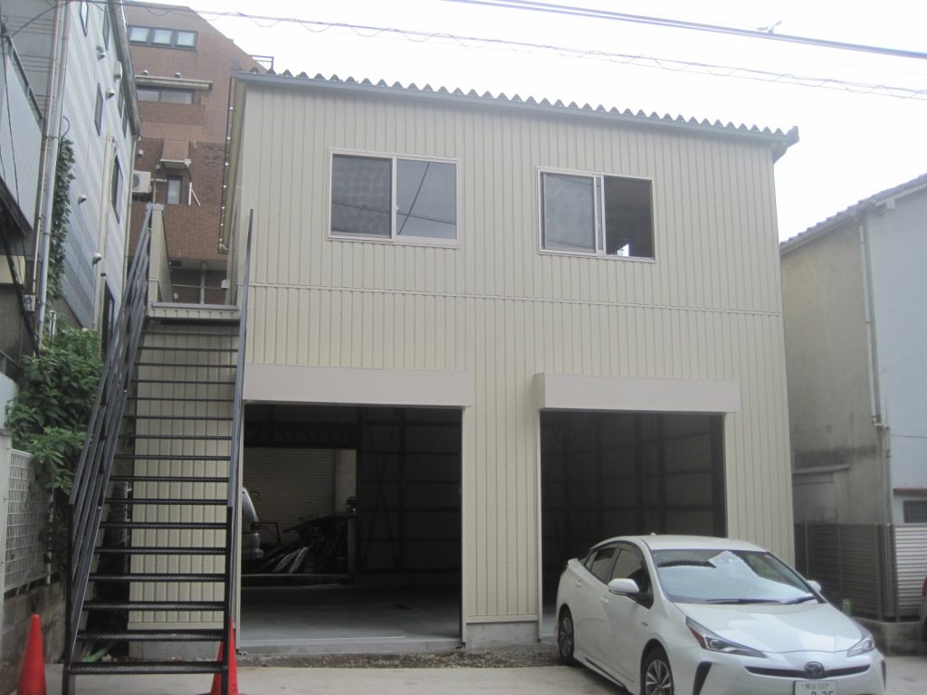 有限会社斉藤自動車工業所様　板金工場新築工事（東京都目黒区）の施工事例